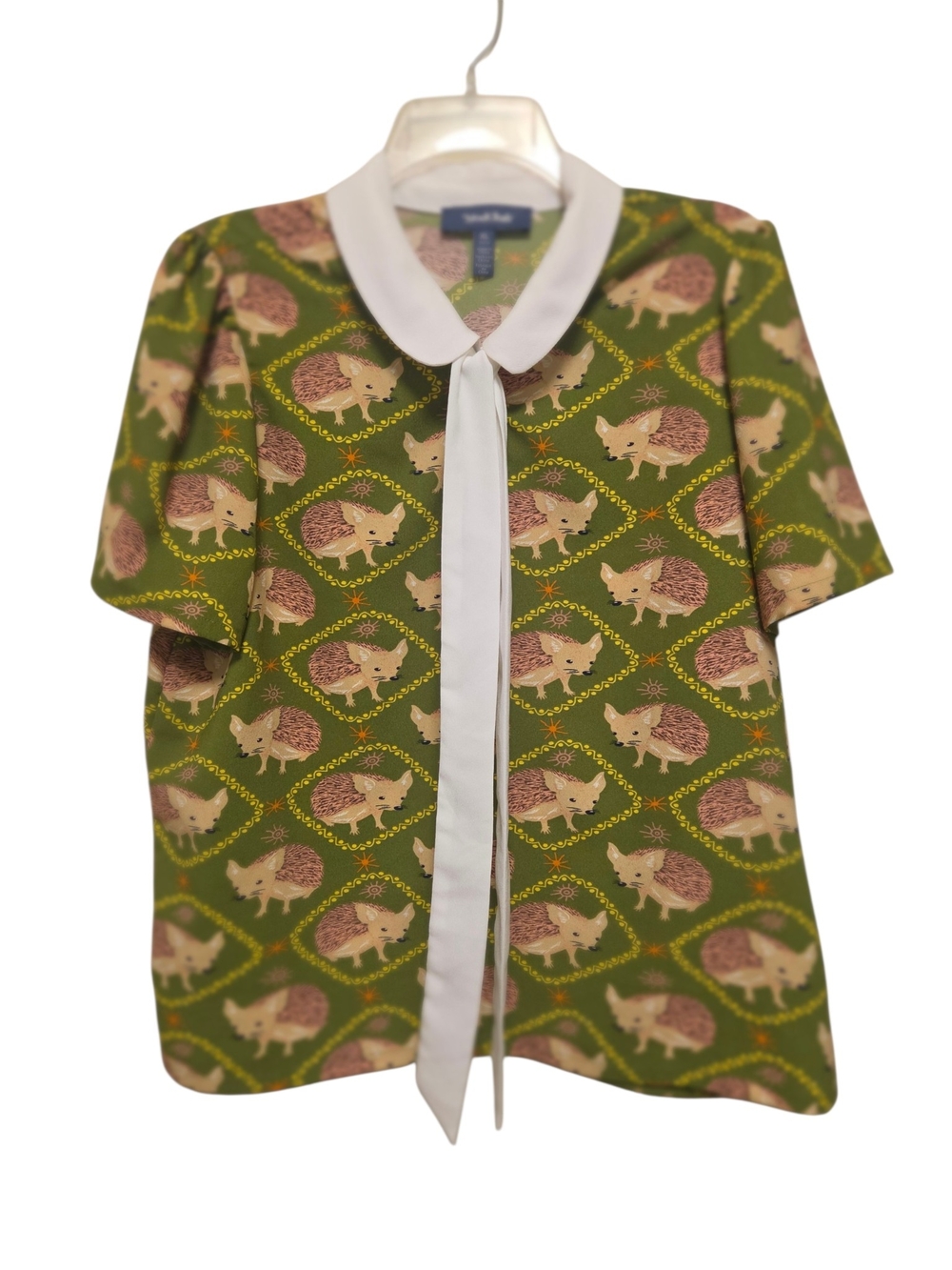Modcloth Blouse Hedgehog with Pussybow XL